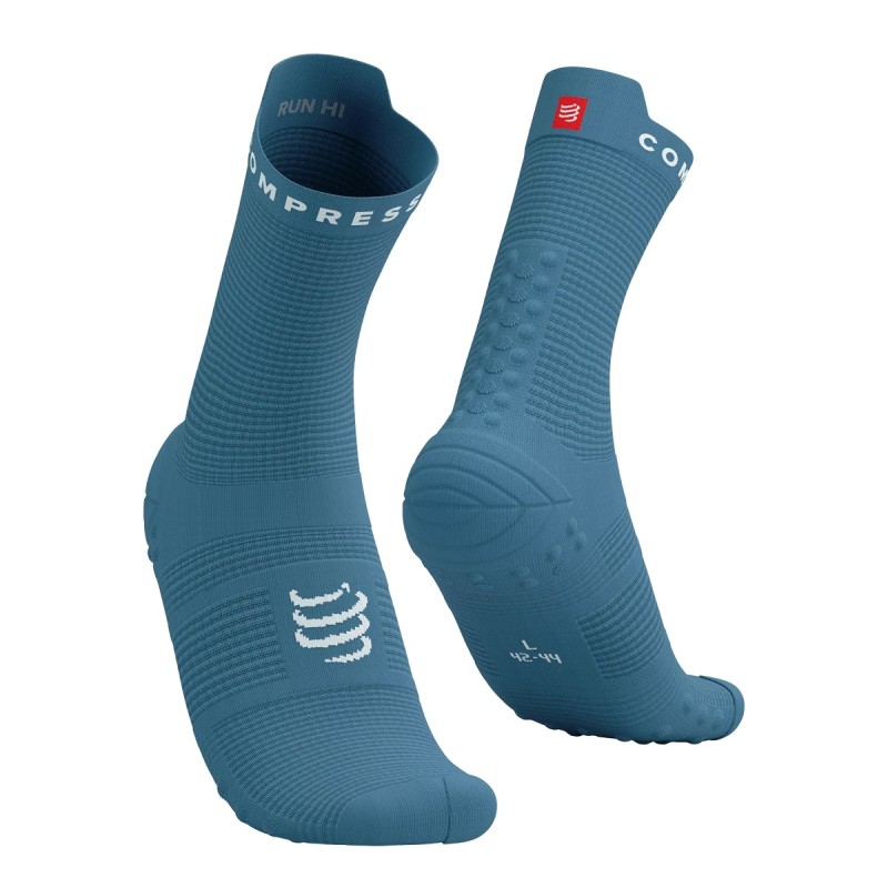 PRO RACING SOCKS V4.0 RUN HIGH - NIAGARA BLUE WHITE 35-38