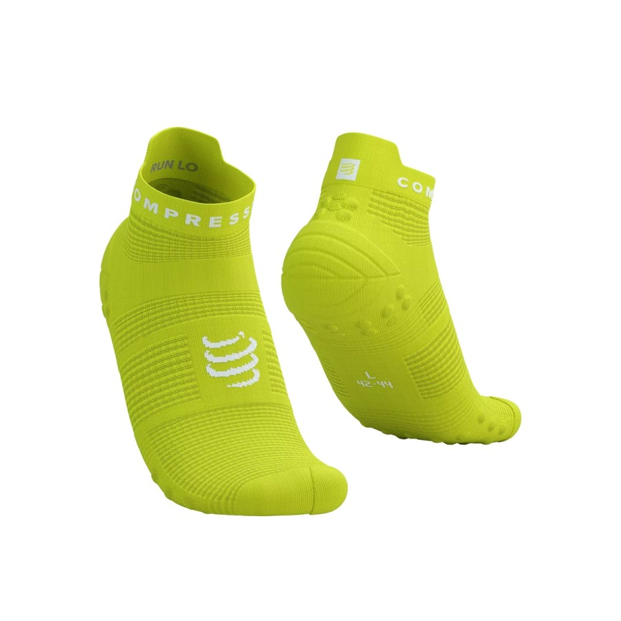 PRO RACING SOCKS V4.0 RUN LOW - GREEN SHEEN 42-44