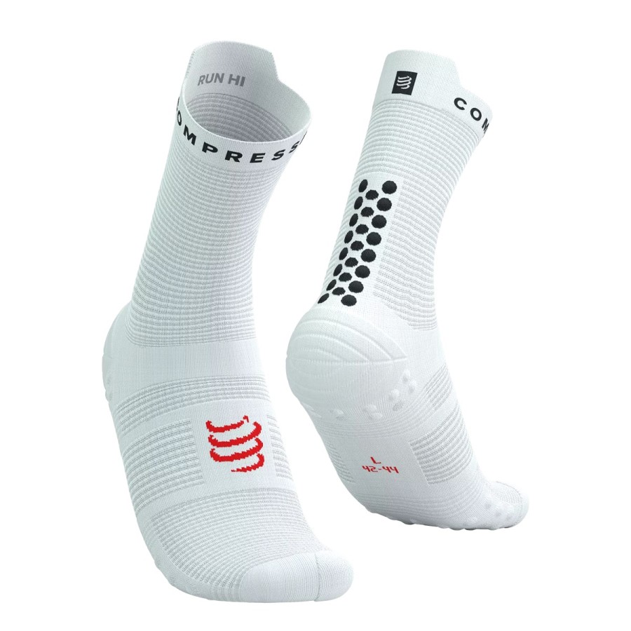 PRO RACING SOCKS V4.0 RUN HIGH - WHITE / BLACK 35-38