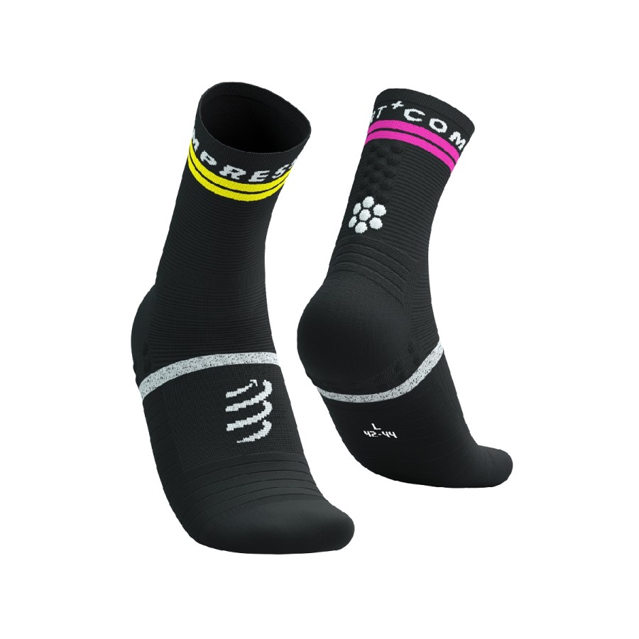 PRO MARATHON 2.0 SOCKS - BLACK / YELLOW / PINK 35-38