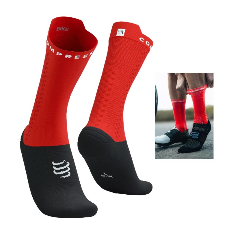 PRO RACING SOCKS V4.0 BIKE RED T1 / 35-38