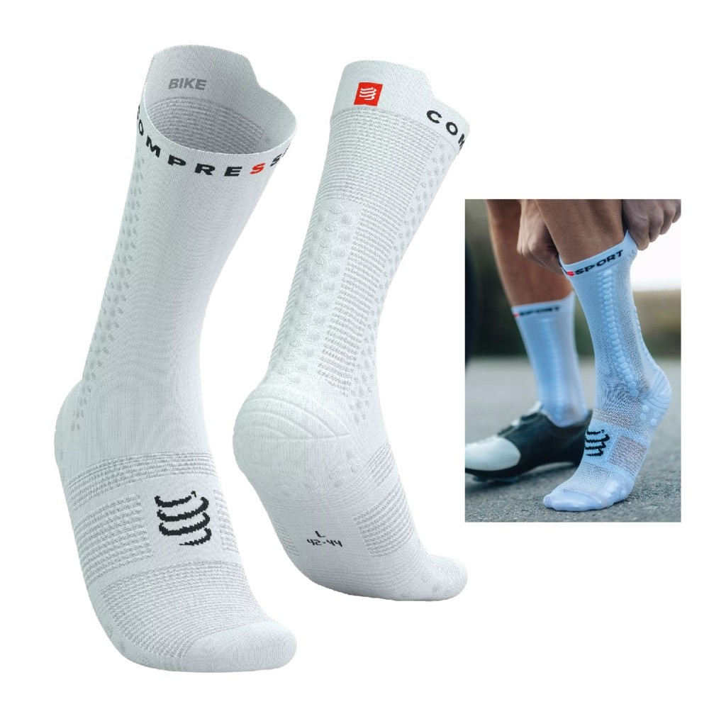 PRO RACING SOCKS V4.0 BIKE WHITE T1 / 35-38
