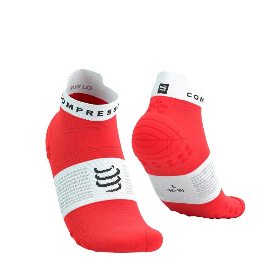 PRO RACING SOCKS V4.0 RUN LOW - FLUO RED T1 / 35-38