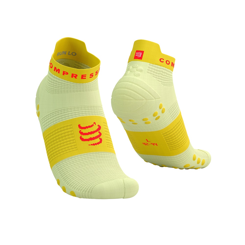 PRO RACING SOCKS V4.0 RUN LOW - ELF YELLOW / RED T2 / 39-41
