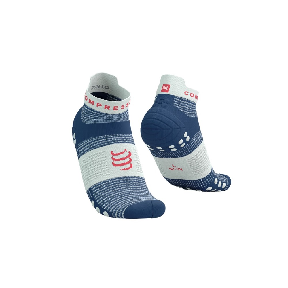 COMPRESSPORT PRO RACING SOCKS V4.0 RUN LOW - BLUES / SUGAR T4 / 45-48