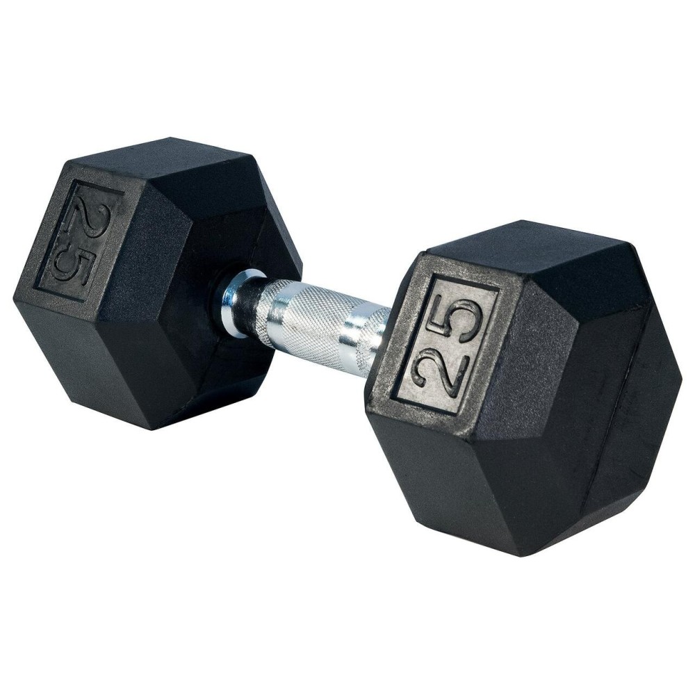 Hexagonal Rubber Dumbbells (2x3kg)