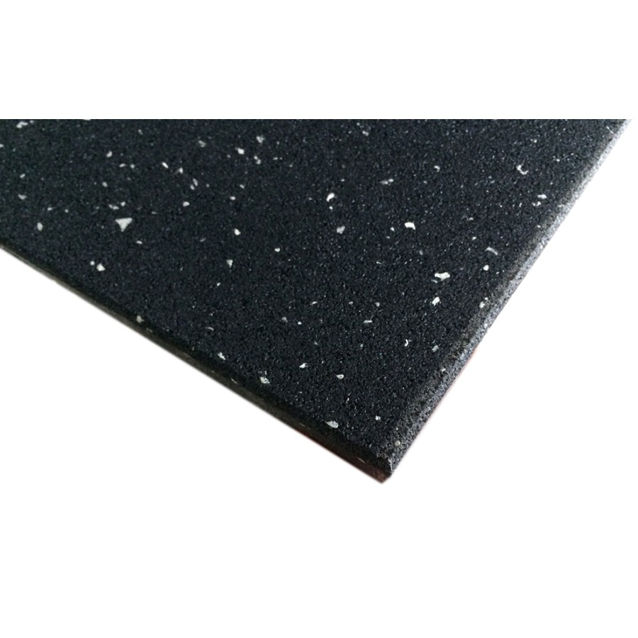 Rubber Floor 1000x1000x10mm black and white dot Pro-Fit