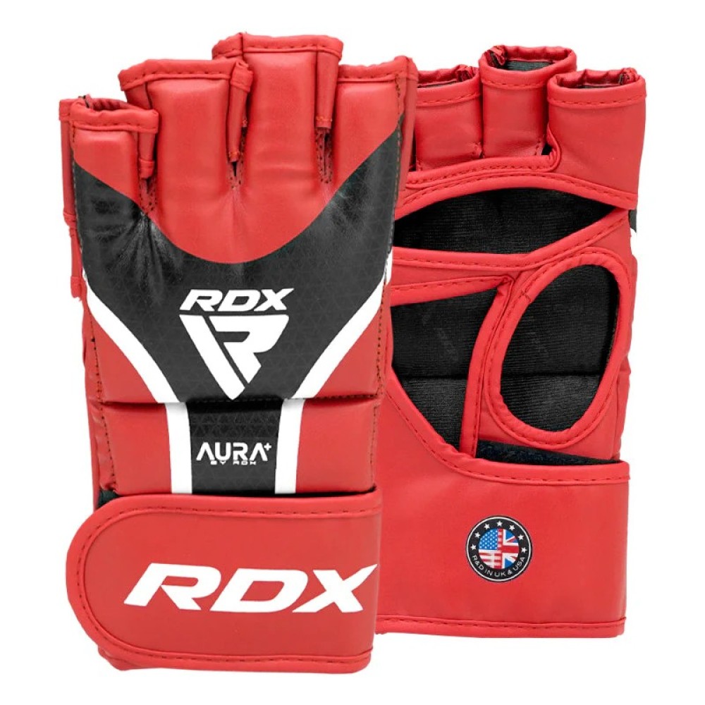 GRAPPLING GLOVES AURA PLUS T-17 RED/BLACK -L