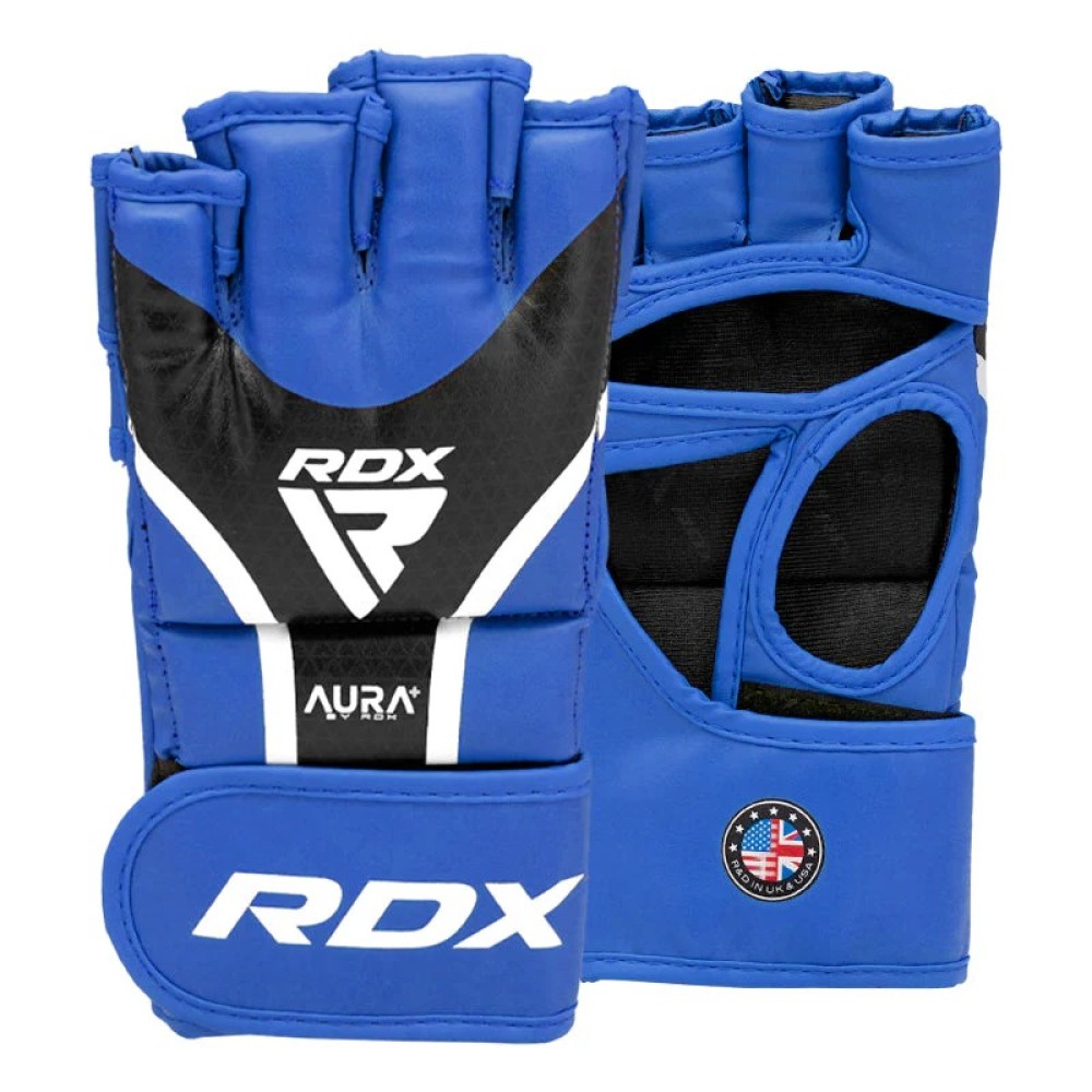 GRAPPLING GLOVES AURA PLUS T-17 BLUE/BLACK -L
