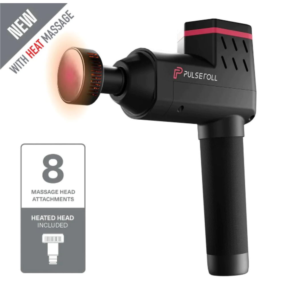 IGNITE PRO MASSAGE GUN WITH HEAT (BLACK/RED)