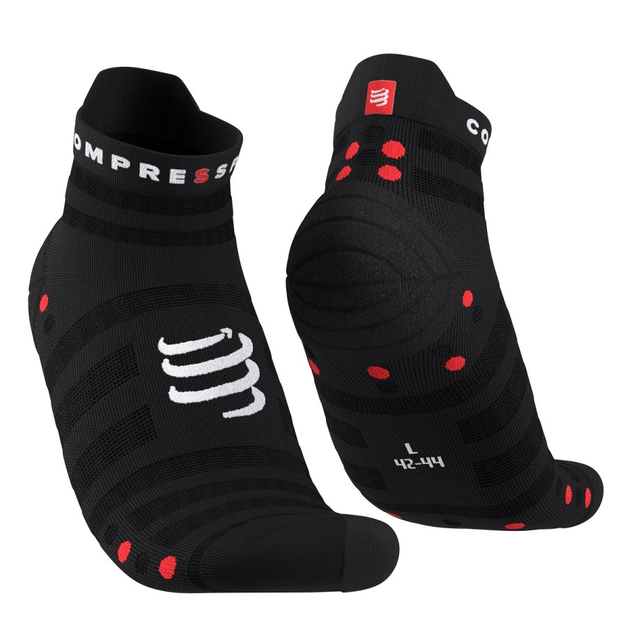 PRO RACING SOCKS V4.0 ULTRALIGHT LOW BLACK/RED 35-38