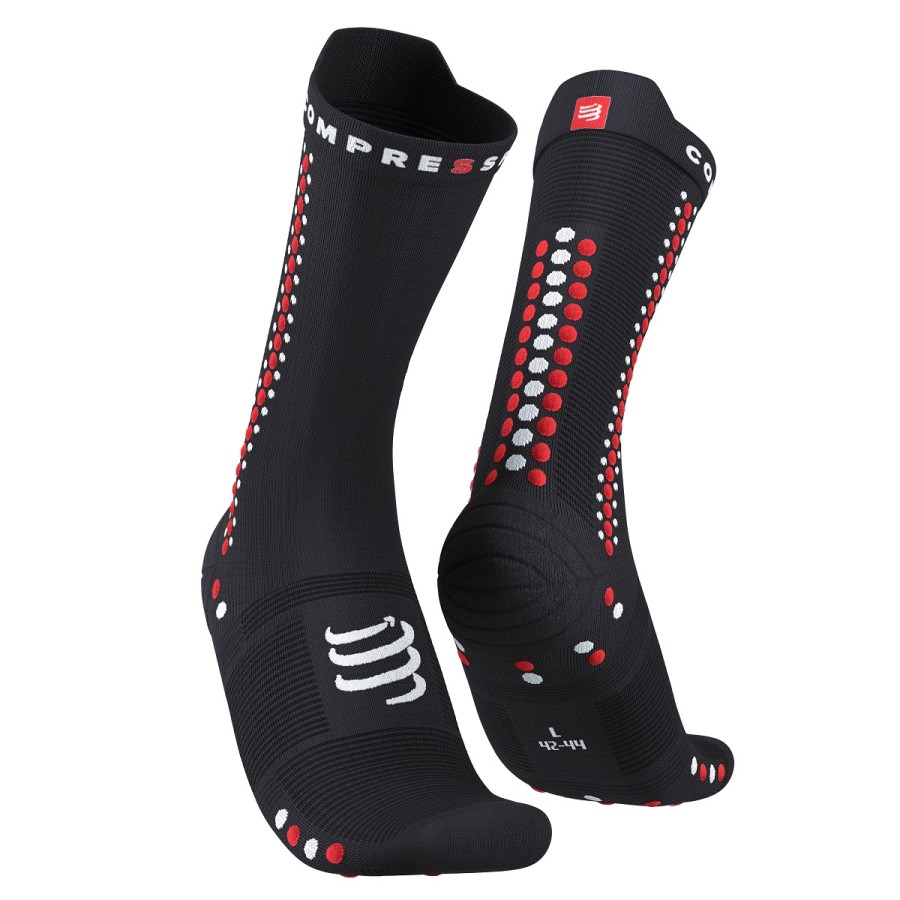 PRO RACING SOCKS V4.0 BIKE BLACK/RED 42-44