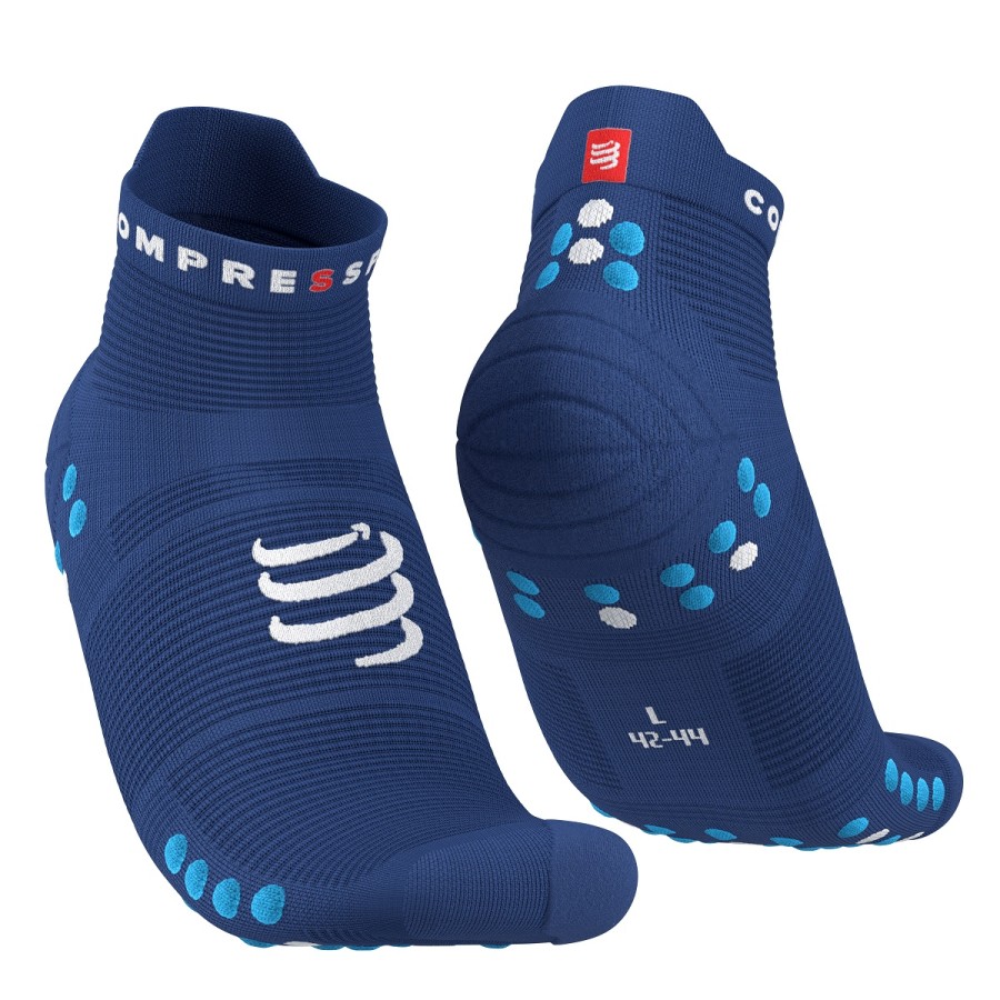 PRO RACING SOCKS V4.0 RUN LOW SODALITE FLUO BLUE 42-44