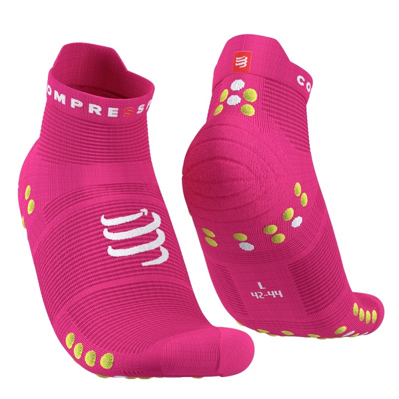 PRO RACING SOCKS V4.0 RUN LOW FLUO PINK PRIMEROSE T3 / 42 - 44