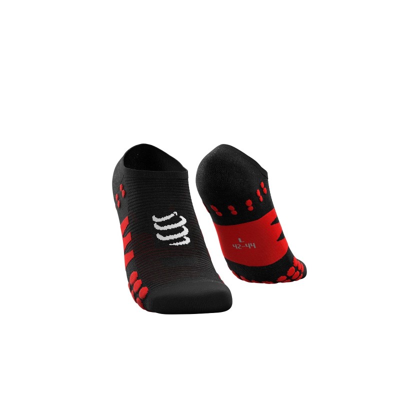 COMPRESSPORT NO SHOW SOCKS - BLACK RED 42-44