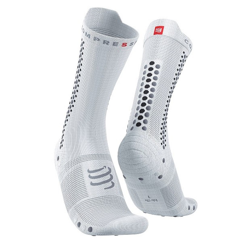 PRO RACING SOCKS V4.0 ΒΙΚΕ WHITE/ALLOY 45-48