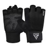 GYM WEIGHT LIFTING GLOVES W1 HALF BLACK-M