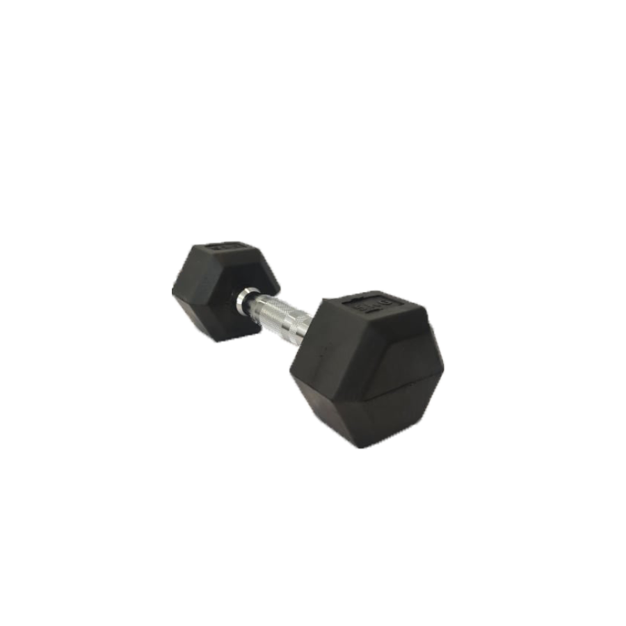 Hexagonal Rubber Dumbbell 12.5kg set Pro-Fit