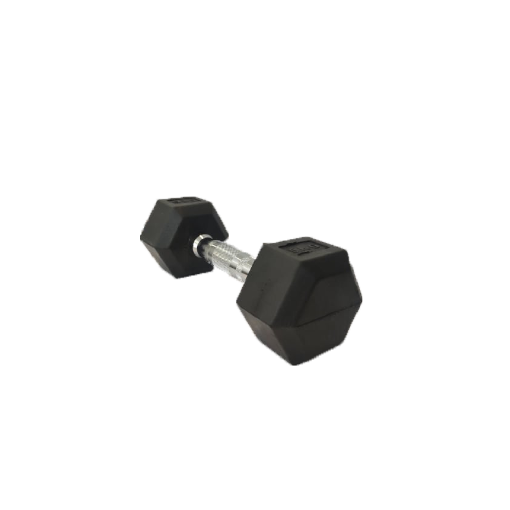 Hexagonal Rubber Dumbbell 17.5kg set Pro-Fit