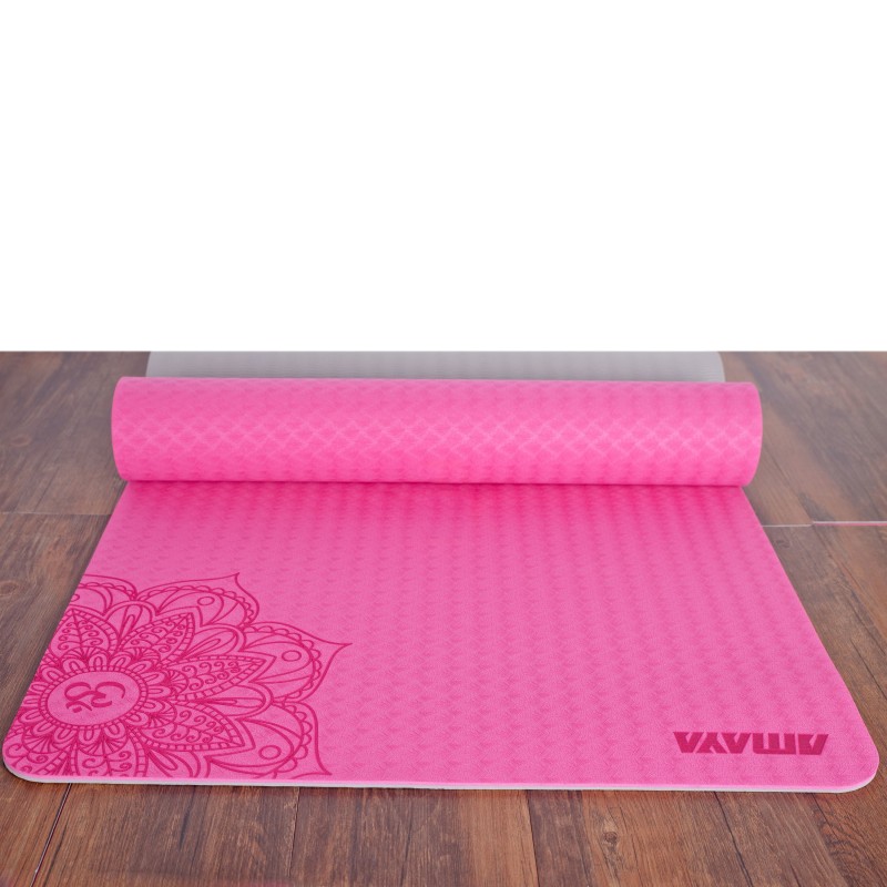 TWO-TONE T.P.E. YOGA MAT FUCHSIA