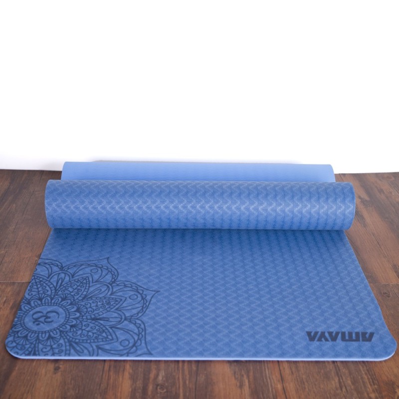 TWO-TONE T.P.E. YOGA MAT DARK BLUE