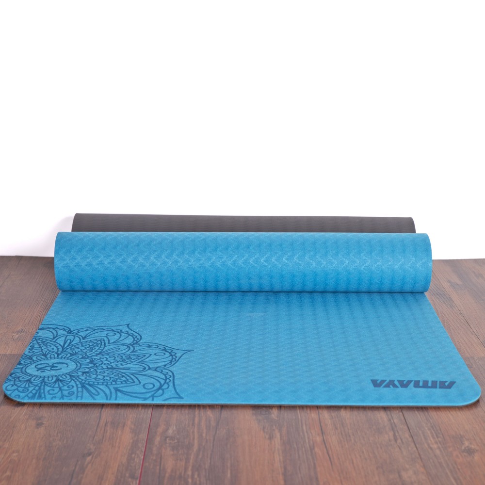TWO-TONE T.P.E. YOGA MAT MARINE WATER
