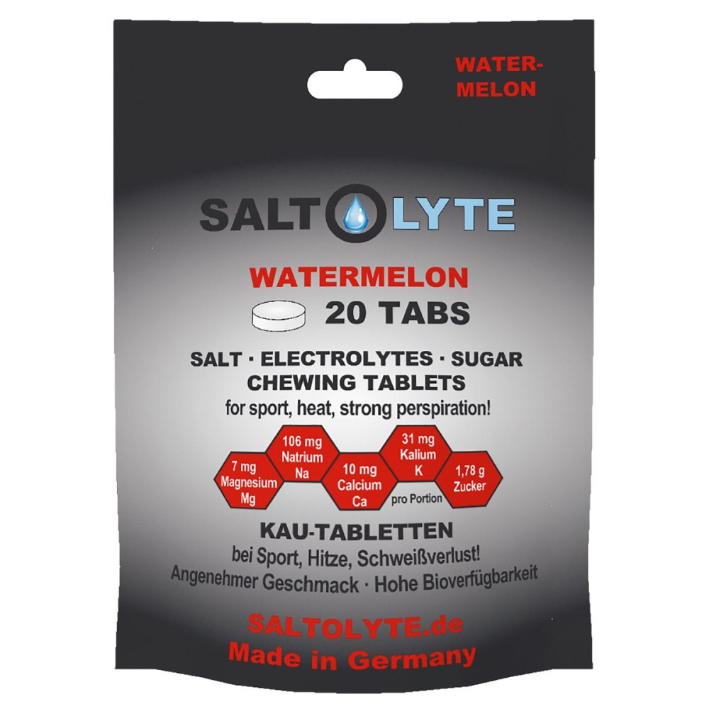SALTOLYTE 20 TABS Salt & Electrolytes Chewing Tablets - ΚΑΡΠΟΥΖΙ