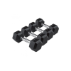 Hexagonal Rubber Dumbbells (2x2kg)