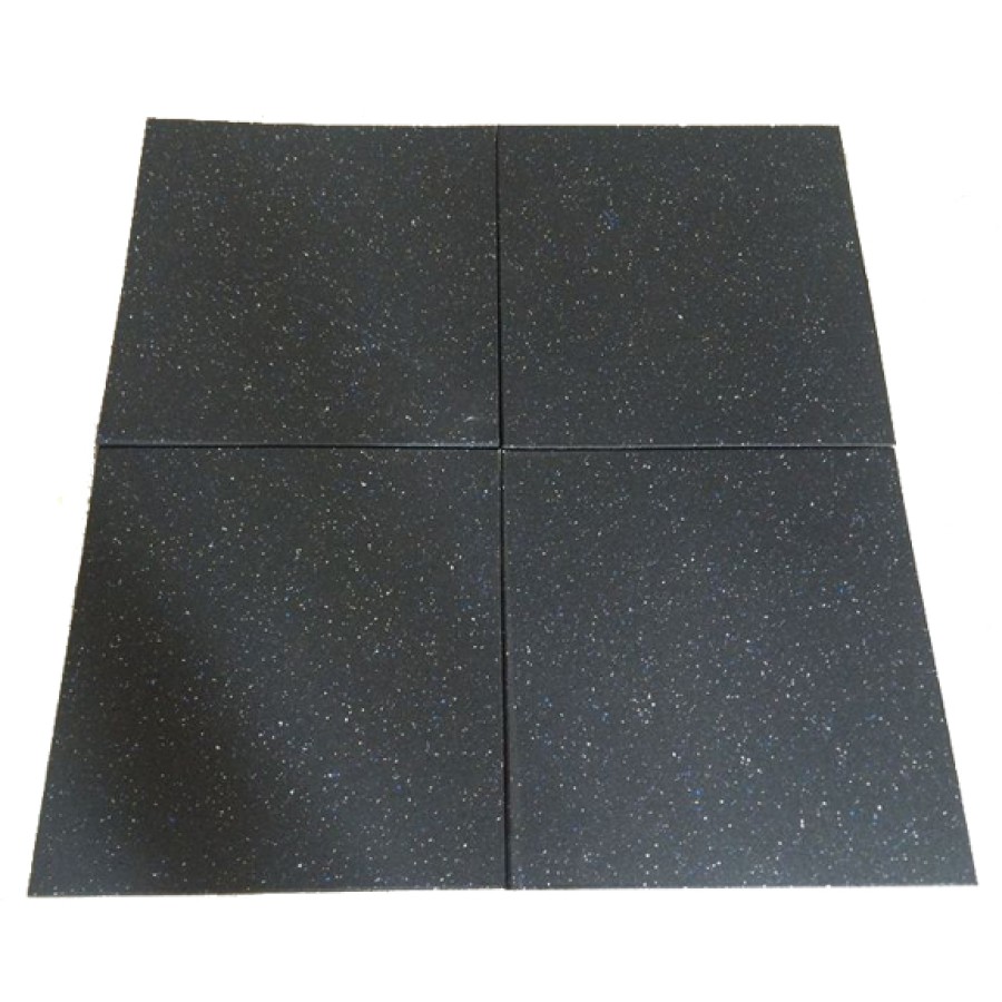 Rubber Floor 1000x1000x10mm black and white dot Pro-Fit