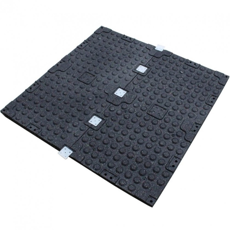 Super floor mat 1000*1000*20mm black with grey dots