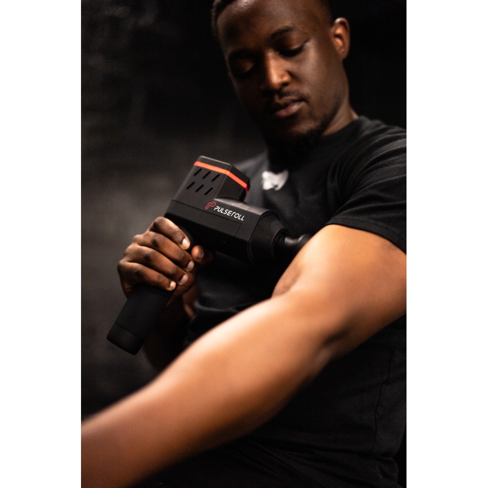 IGNITE PRO MASSAGE GUN WITH HEAT (BLACK/RED)