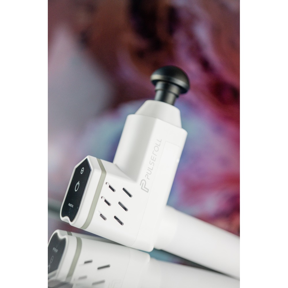 IGNITE PRO MASSAGE GUN WITH HEAT (WHITE/GREY)