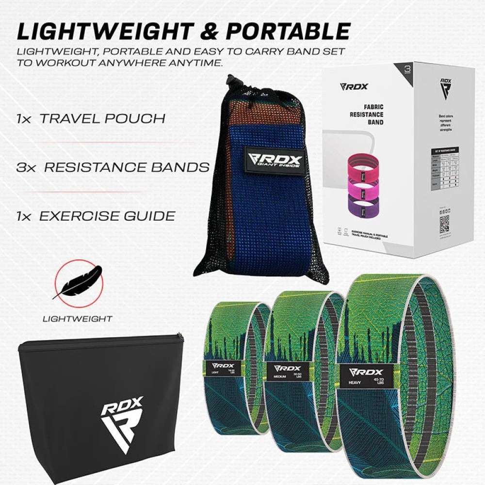 POLY COTTON FABRIC RESISTANCE BAND LEAVES SET