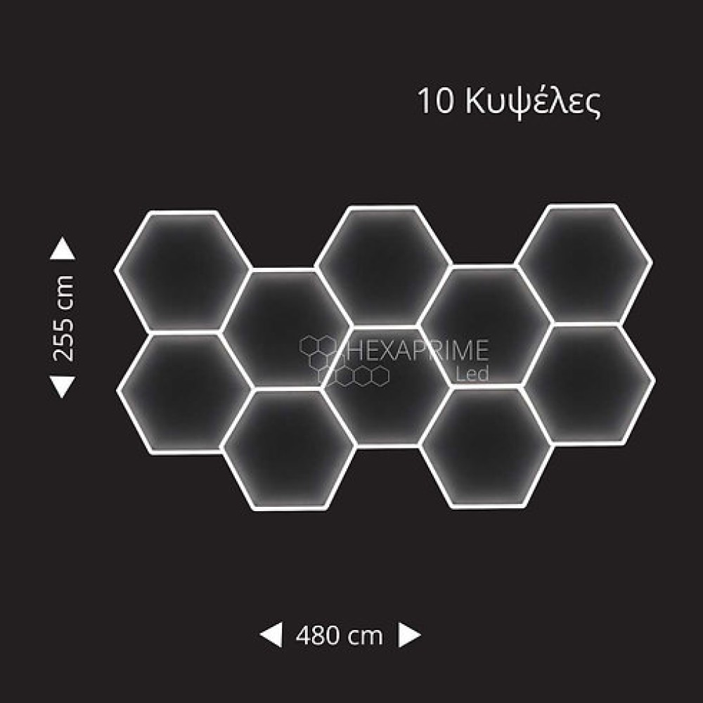 Φωτιστικό Hexaprime LED 10 Κυψελώv
