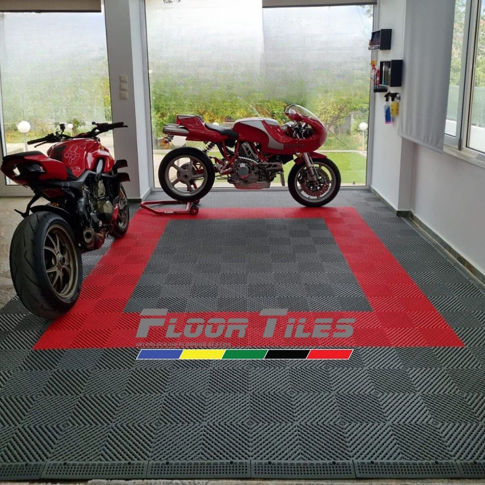 Επαγγελματικό Πλαστικό PVC πλακάκι κόκκινο Floortiles IFS