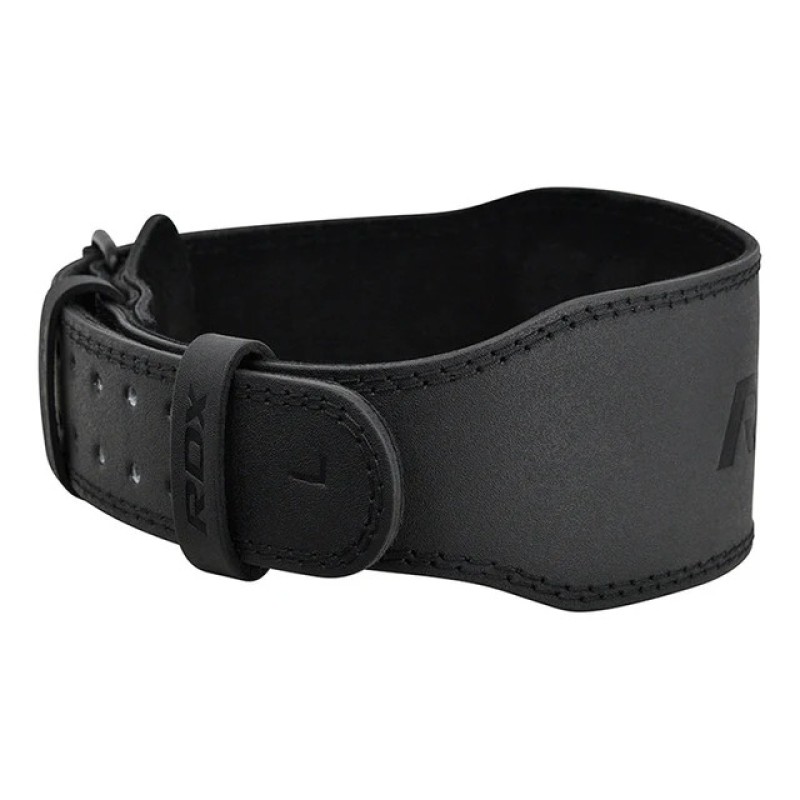 BELT 4" LEATHER FULL BLACK-L