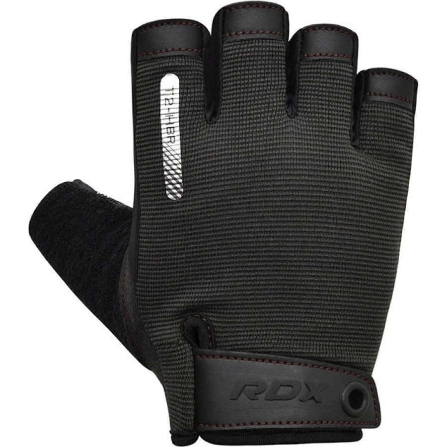 GYM TRAINING GLOVES T2 HALF BROWN-XL