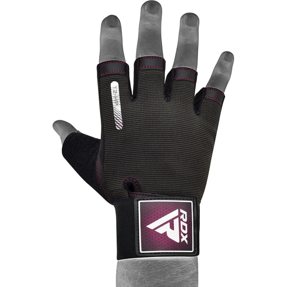 GYM TRAINING GLOVES T2 HALF PINK-S