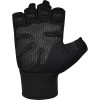 GYM WEIGHT LIFTING GLOVES W1 HALF BLACK-XL