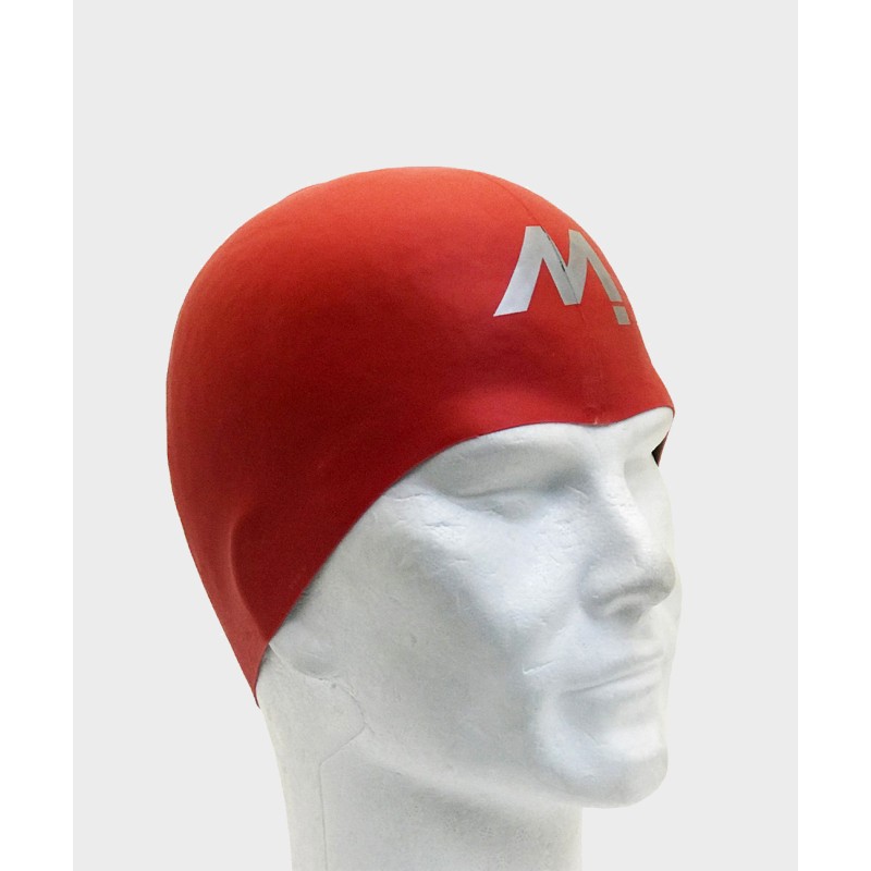 Swimming Cap REVERSIBLE – Perl Grey/ Red