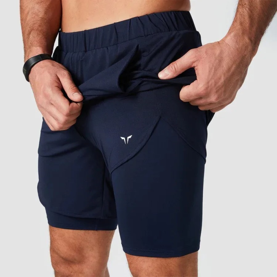 CORE MESH 2 IN 1 SHORTS - NAVY