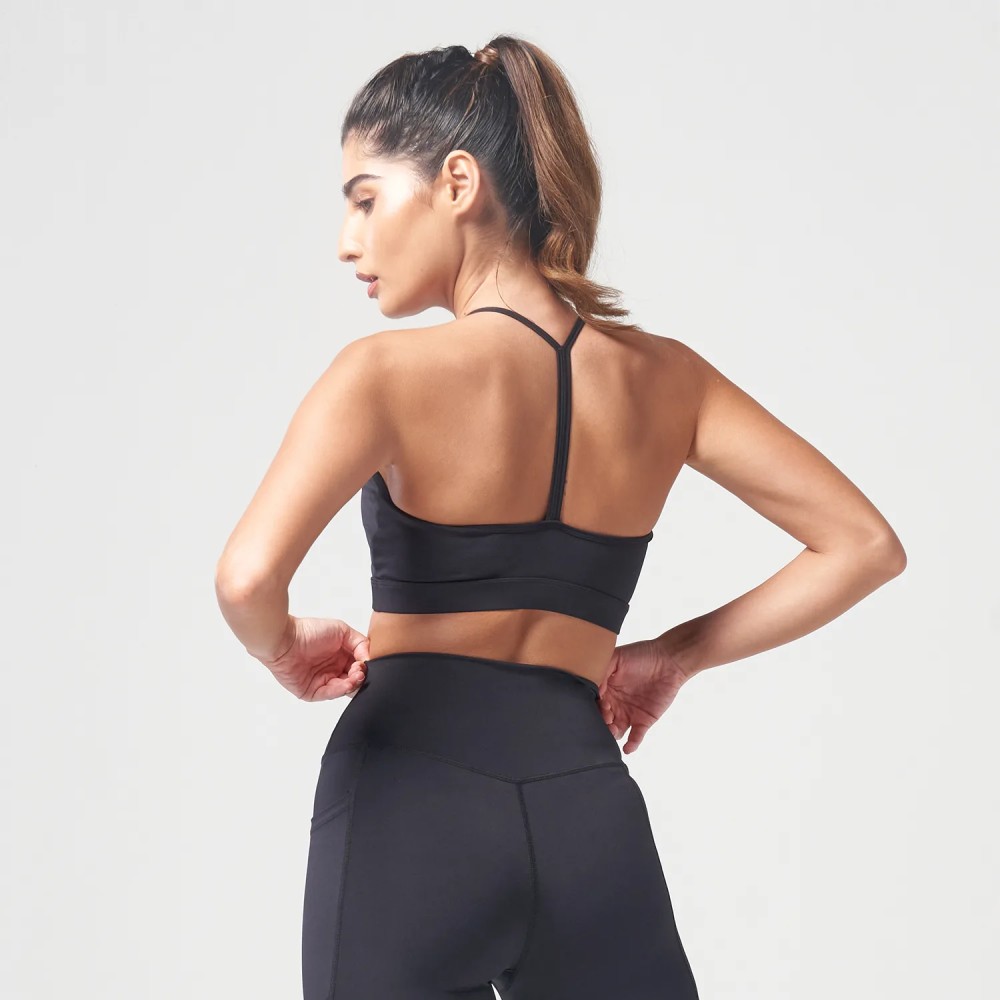 ESSENTIAL LOW IMPACT BRA – BLACK