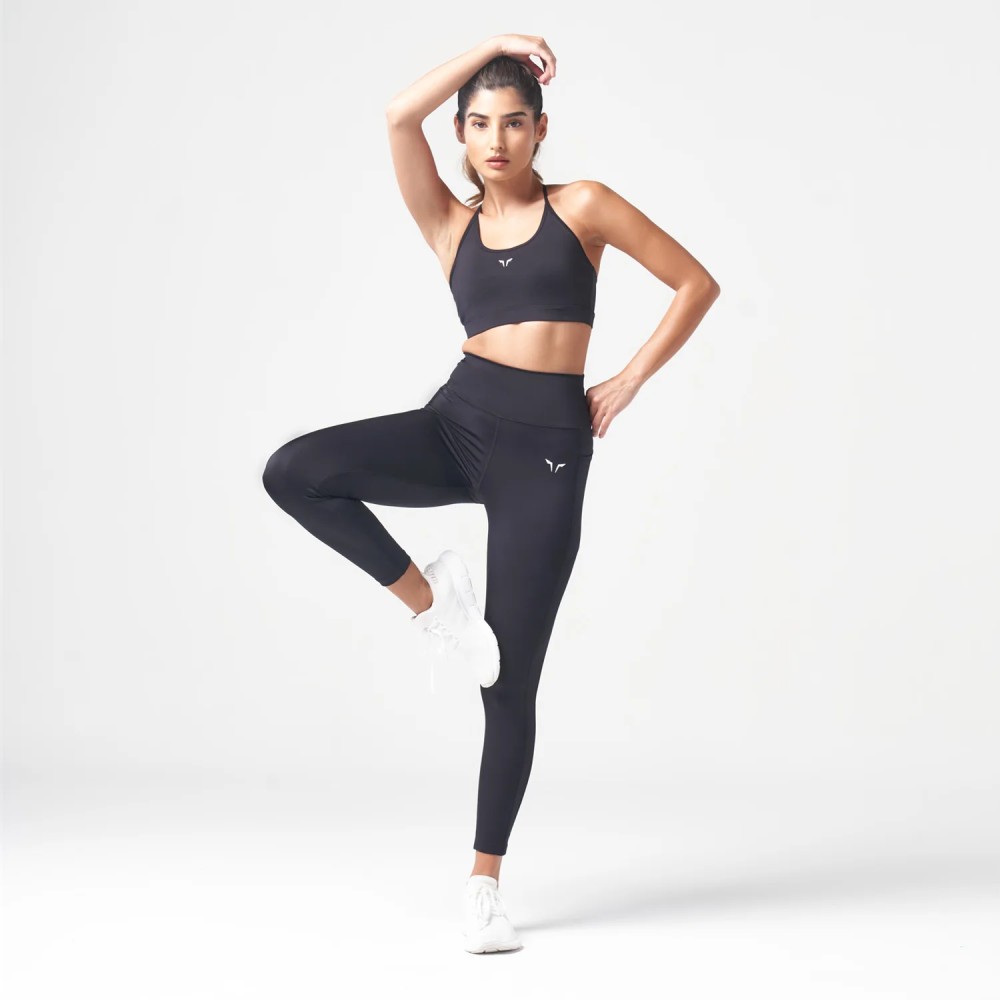 ESSENTIAL LOW IMPACT BRA – BLACK