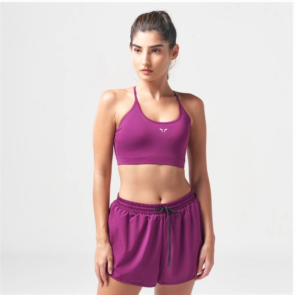 ESSENTIAL LOW IMPACT BRA –  DARK PURPLE