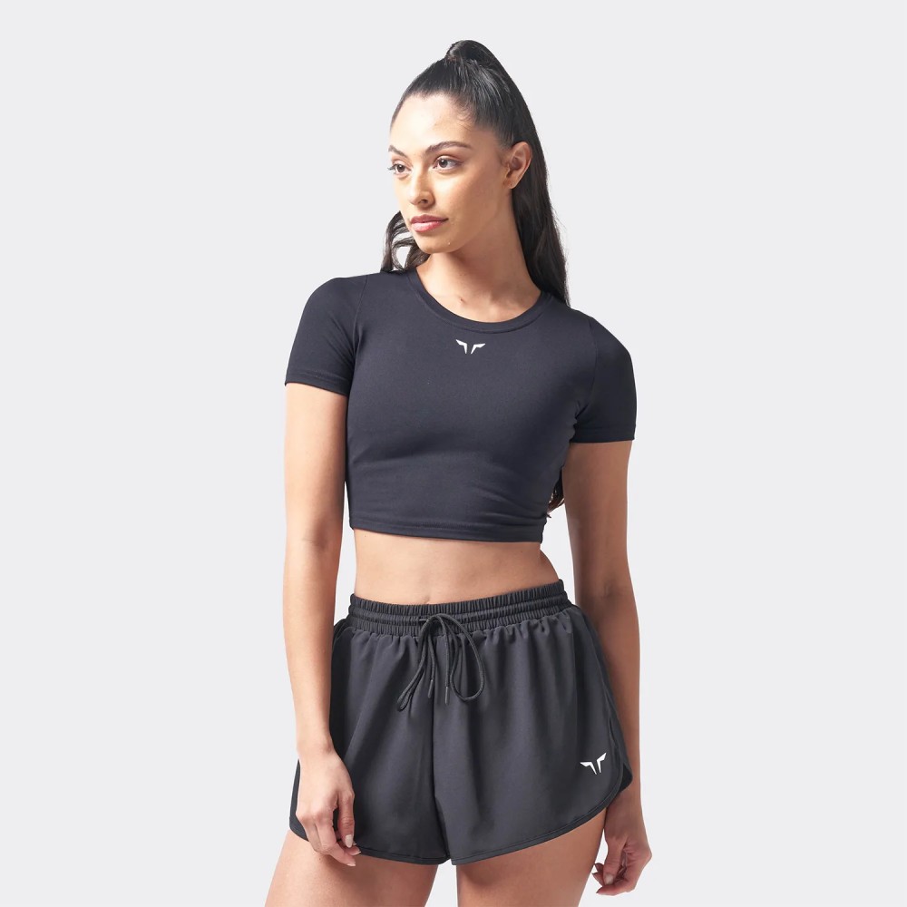 ESSENTIAL CROP TEE – BLACK