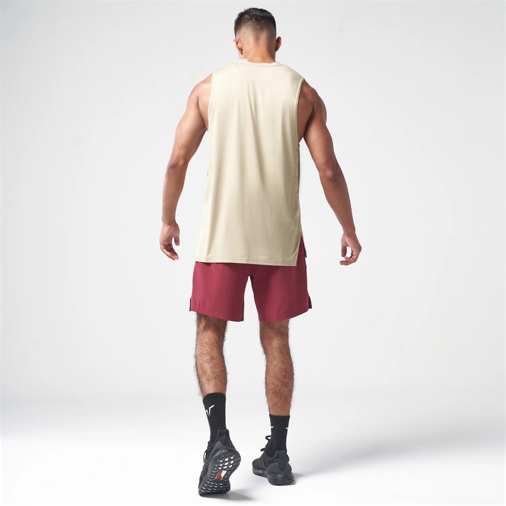 ESSENTIAL GYM TANK- SAND
