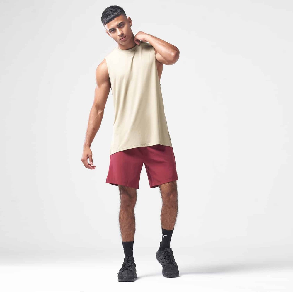 ESSENTIAL GYM TANK- SAND