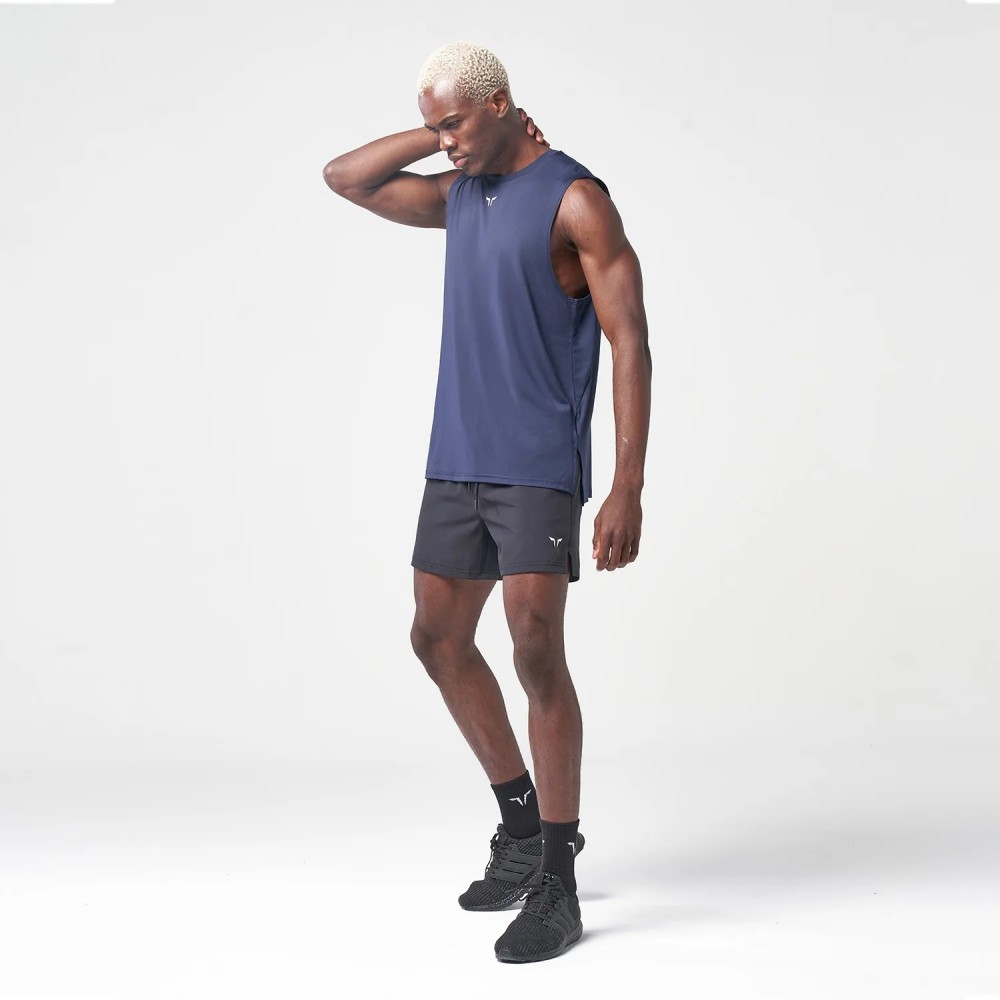 ESSENTIAL GYM TANK- NAVY
