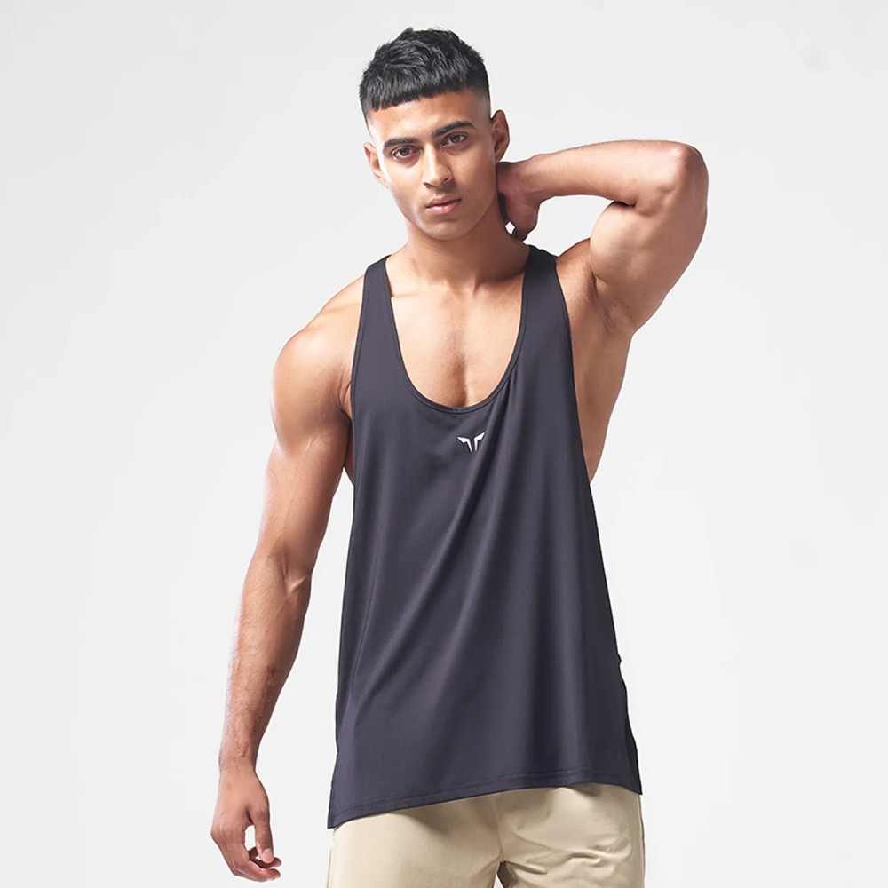 ESSENTIAL GYM STRINGER – BLACK