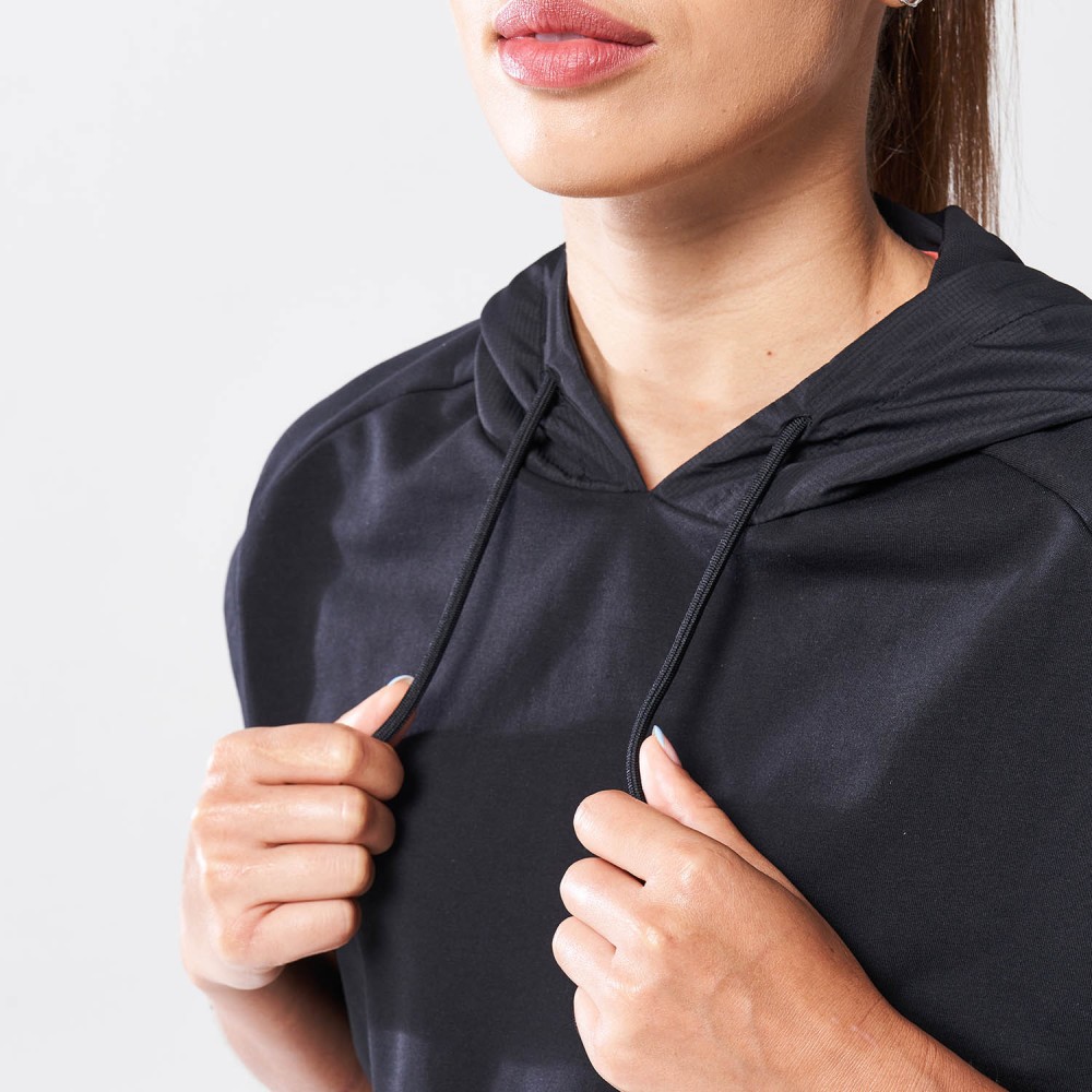 LAB360º VENTED CROP HOODIE – BLACK
